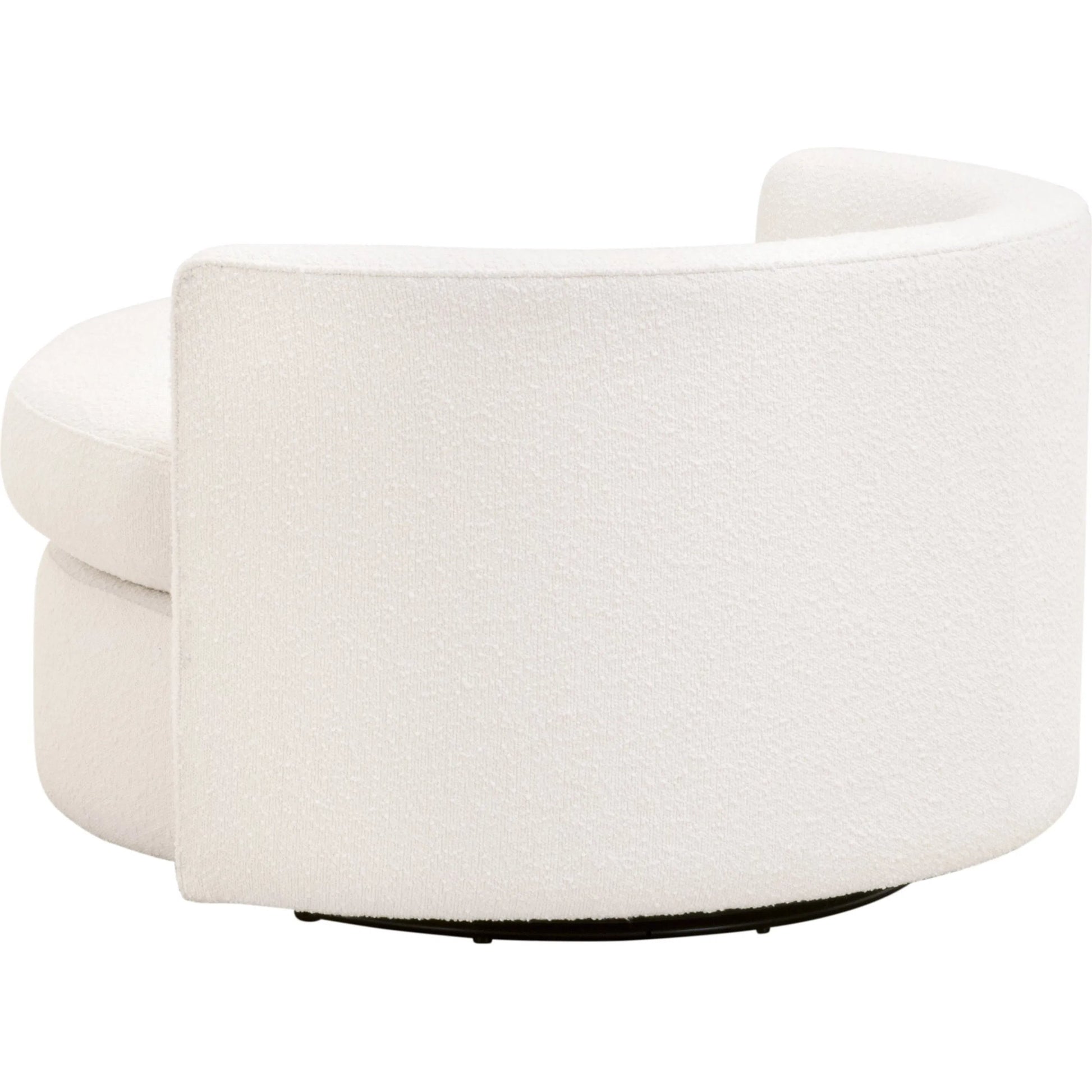 Lourne Petite Swivel Sofa Chair by Essentials For Living in livesmart boucle-snow. Made from mdf, plywood, metal in a transitional style.