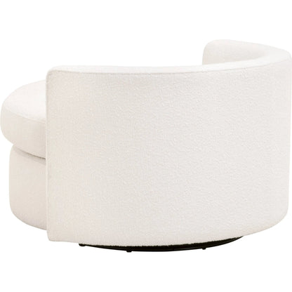 Lourne Petite Swivel Sofa Chair by Essentials For Living in livesmart boucle-snow. Made from mdf, plywood, metal in a transitional style.