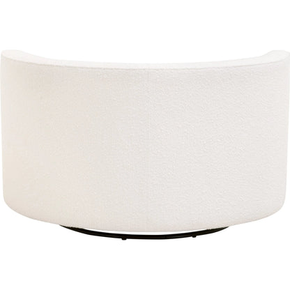 Lourne Petite Swivel Sofa Chair by Essentials For Living in livesmart boucle-snow. Made from mdf, plywood, metal in a transitional style.