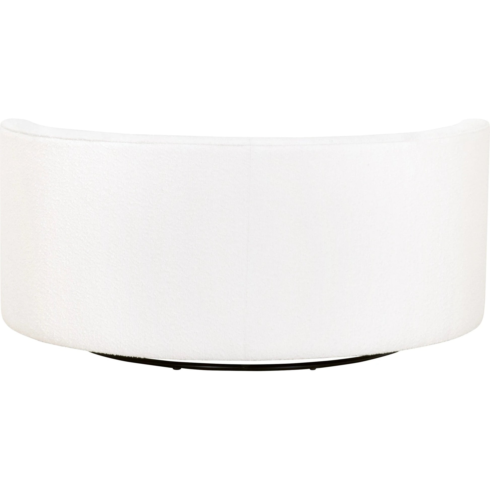 Lourne Grand Swivel Sofa Chair by Essentials For Living in performance boucle snow. Made from mdf, plywood, metal, 96% polyester/4% acrylic fabric, foam, down blend, down feather in a modern style.