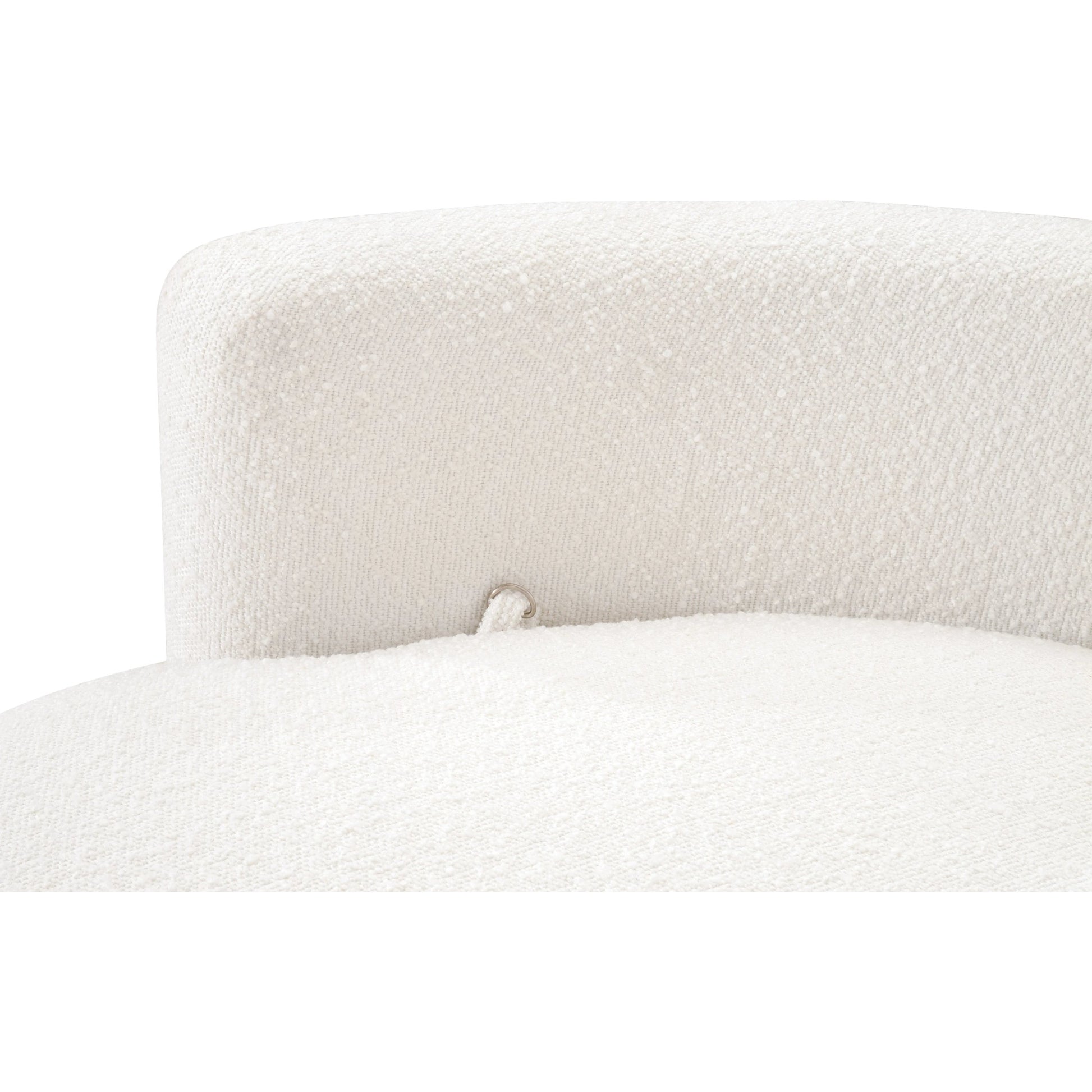 Lourne Grand Swivel Sofa Chair by Essentials For Living in performance boucle snow. Made from mdf, plywood, metal, 96% polyester/4% acrylic fabric, foam, down blend, down feather in a modern style.