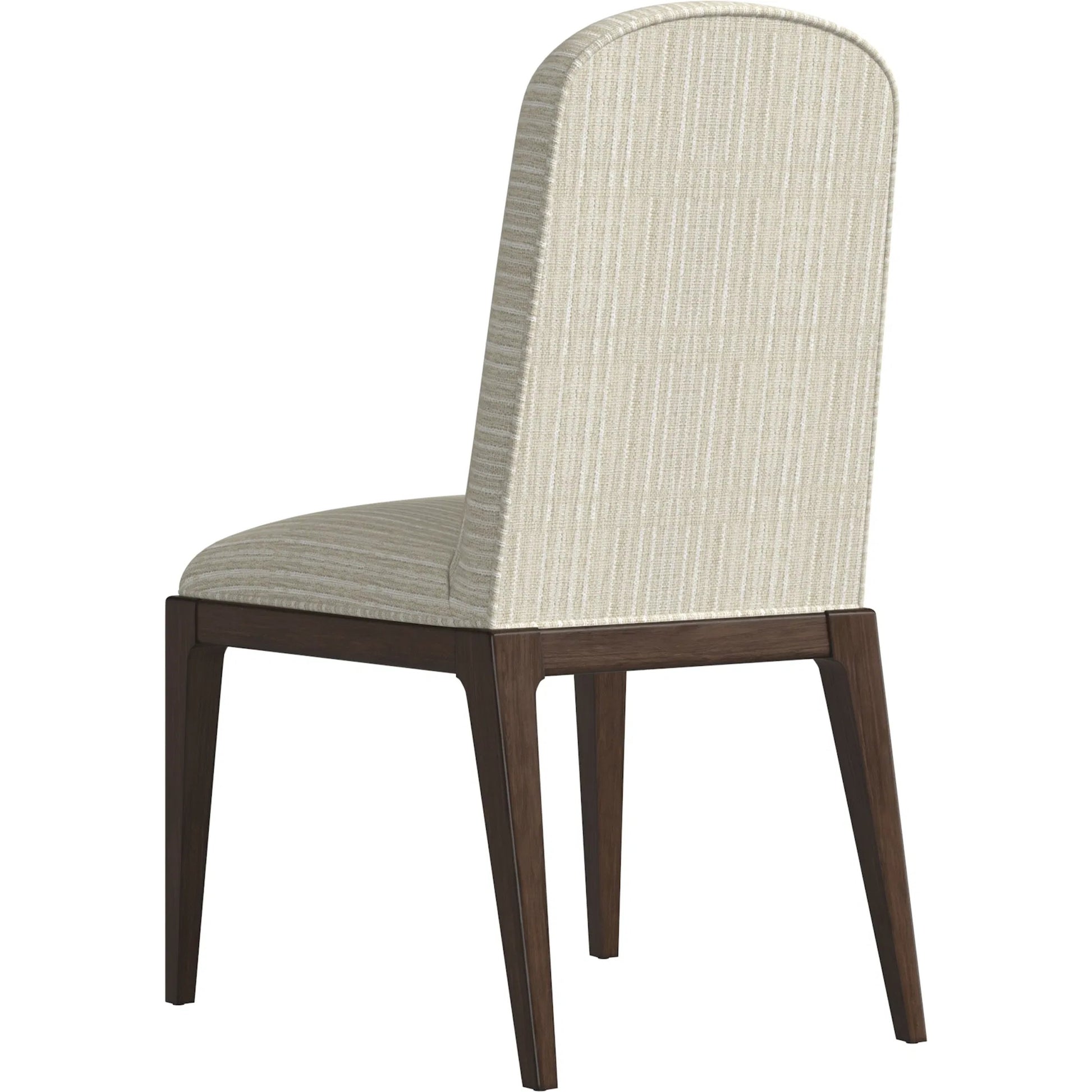 Verge Upholstered Side Chair (Set of 2) by A.R.T. Furniture in beige and handcrated walnut. Made from parawood solids in a traditional style.