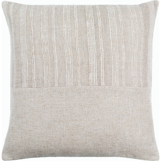 Loomed Luxe Pillow - 516723 by Surya in slate, off-white, metallic - silver. Made from linen, viscose in a modern style.