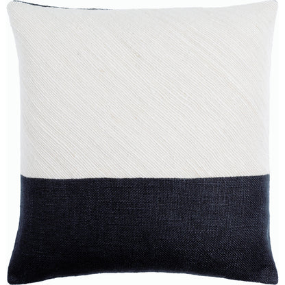 Loomed Luxe Pillow - 516745 by Surya in ivory, charcoal. Made from linen, viscose in a modern style.
