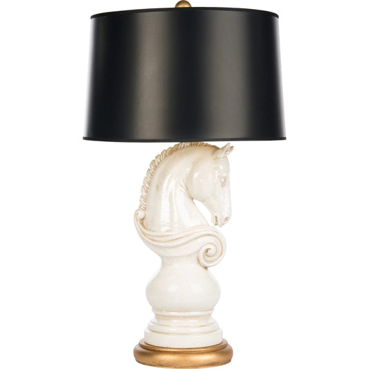 Cavalier Left Lamp by Bradburn Home. Made from ceramic in a unique style.