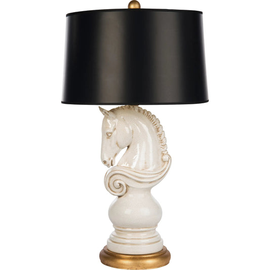 Cavalier Right Lamp by Bradburn Home. Made from ceramic in a unique style.
