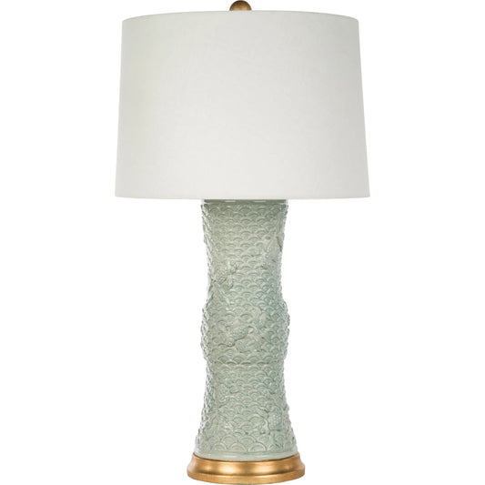 Shenzen Blue Lamp by Bradburn Home. Made from ceramic in a unique style.