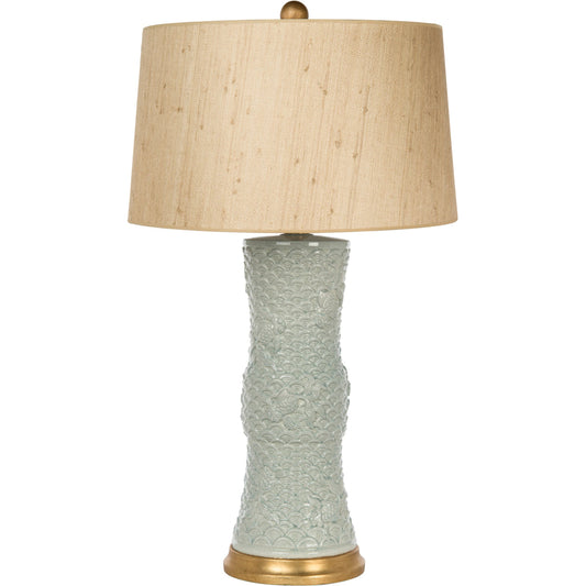 Shenzhen Couture Table Lamp by Bradburn Home in celadon. Made from seagrass in a transitional style.