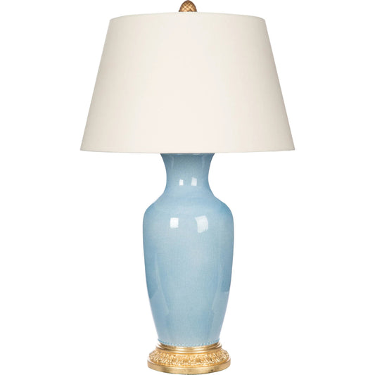 Aventine Blue Lamp by Bradburn Home. Made from ceramic in a unique style.
