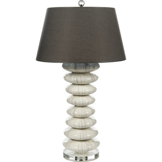 Balancing Act Couture Lamp by Bradburn Home. Made from ceramic in a unique style.