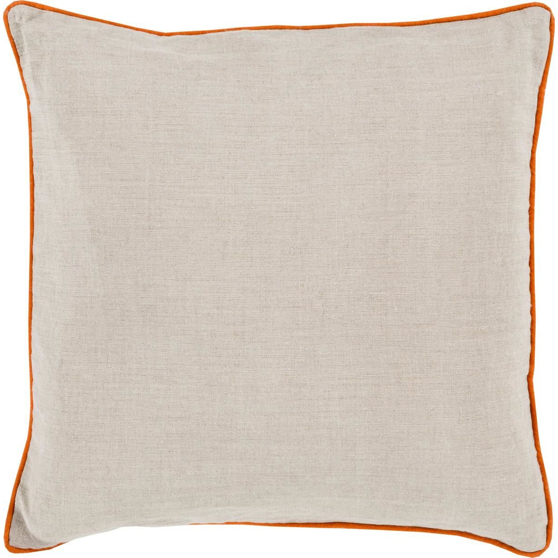 Linen Piped Pillow - 16393 by Surya. Made from 100% linen in a traditional style.