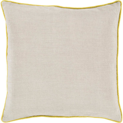 Linen Piped Pillow - 16393 by Surya. Made from 100% linen in a traditional style.
