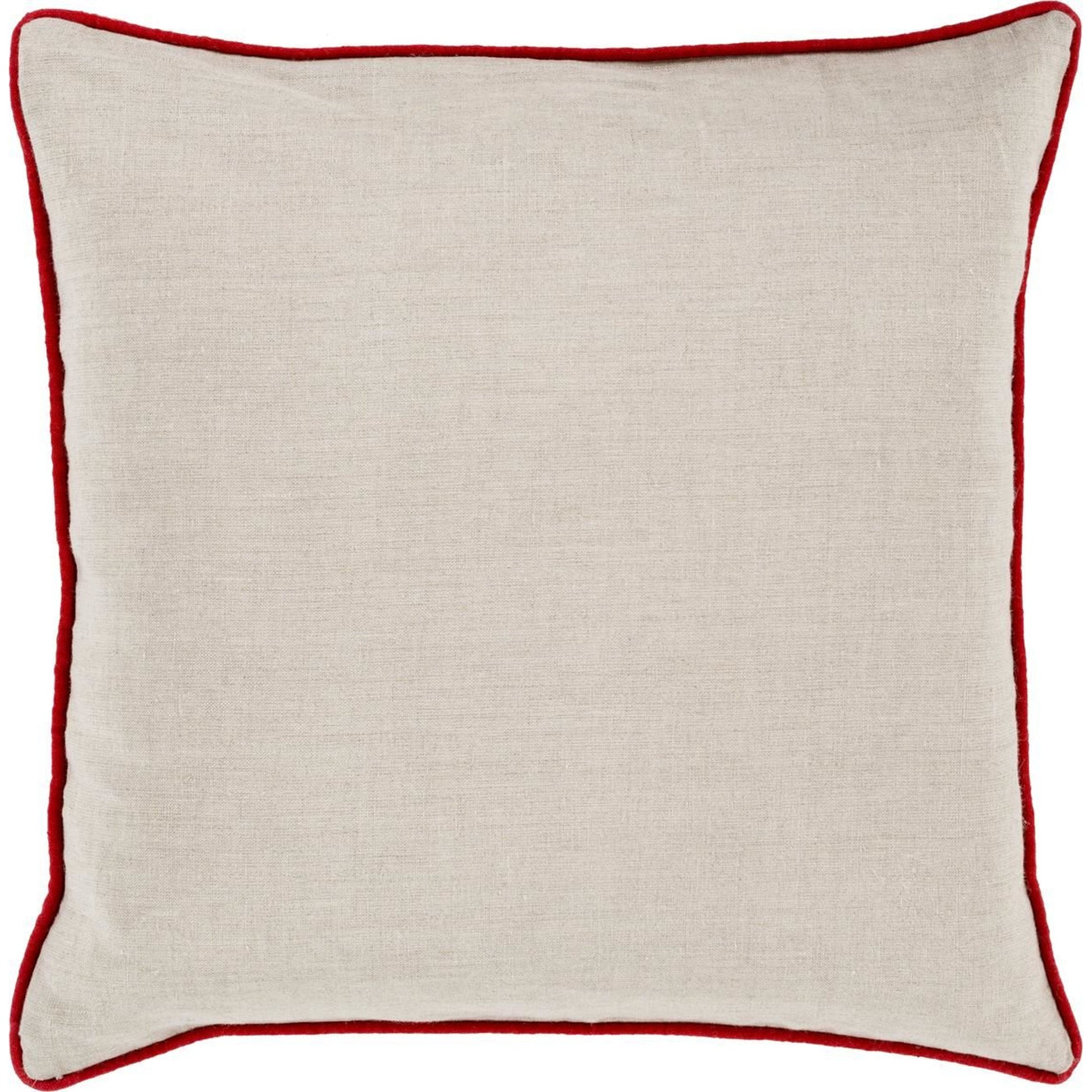 Linen Piped Pillow - 16393 by Surya. Made from 100% linen in a traditional style.