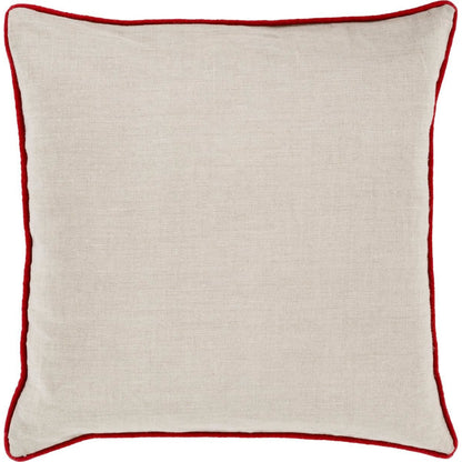 Linen Piped Pillow - 16393 by Surya. Made from 100% linen in a traditional style.