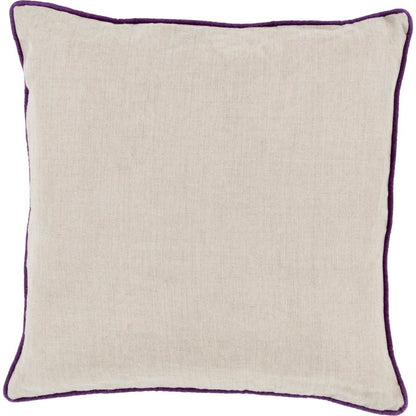 Linen Piped Pillow - 16393 by Surya. Made from 100% linen in a traditional style.