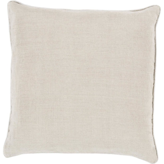 Linen Piped Pillow - 16393 by Surya. Made from 100% linen in a traditional style.