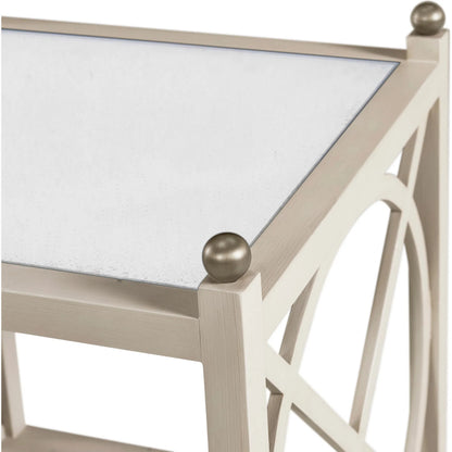 Orion End Table by Jonathan Charles in london mist. Made from acacia in a transitional style.