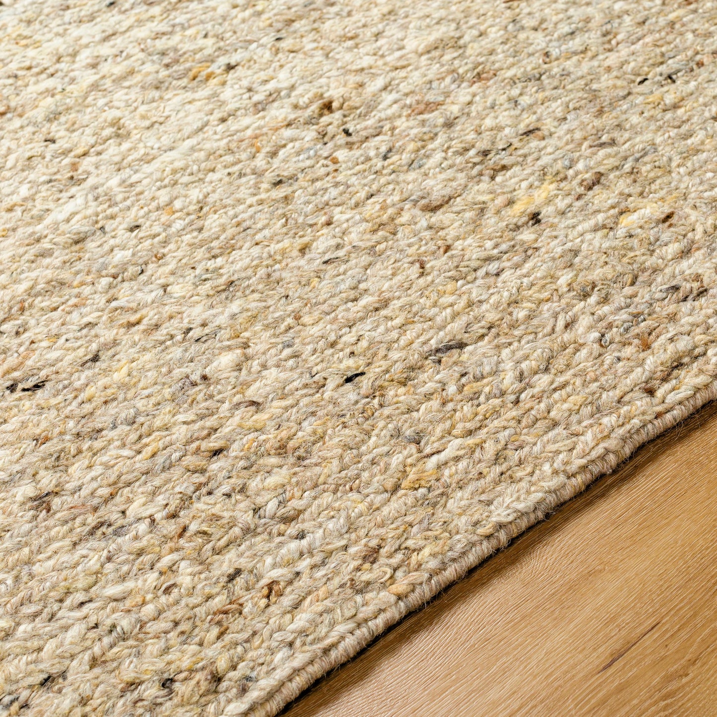 003 SI-2163018 | Closeup | La Palma Rug - 14475 by Surya in light brown, light beige, tan, dark brown, mustard. Made from wool in a unique style.