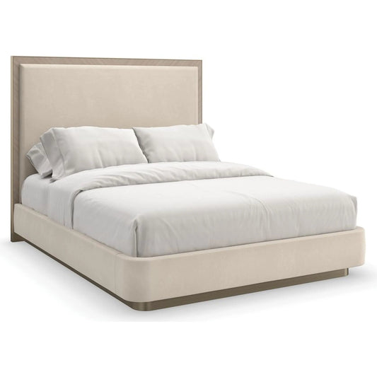 Anthology  Bed by Caracole in dry martini, brushed gold paint, brushed gold. Made from beech, koto in a unique style.