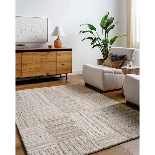 La Puna Rug - 532856 by Livabliss in ash, light silver, pearl, khaki. Made from wool in a unique style.