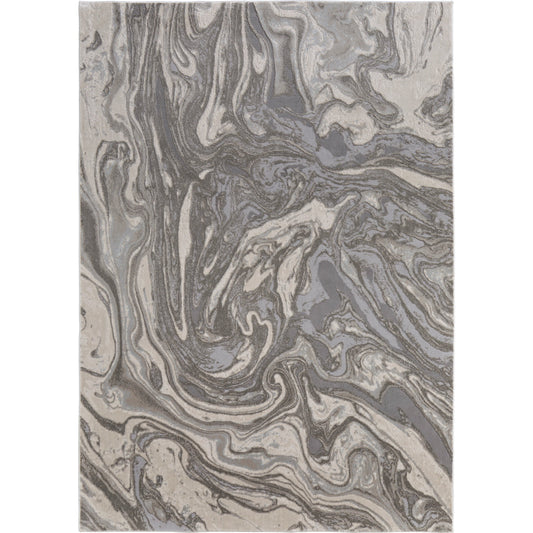 Prasad Rug - 3894F by Feizy in gray, ivory, silver. Made from polypropylene, polyester in a unique style.