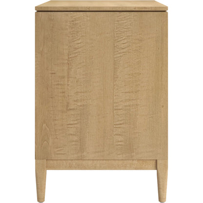 Loft Fabric Bedside Chest by A.R.T. Furniture in gray and natural maple. Made from poplar, rubberwood, fabric in a modern style.