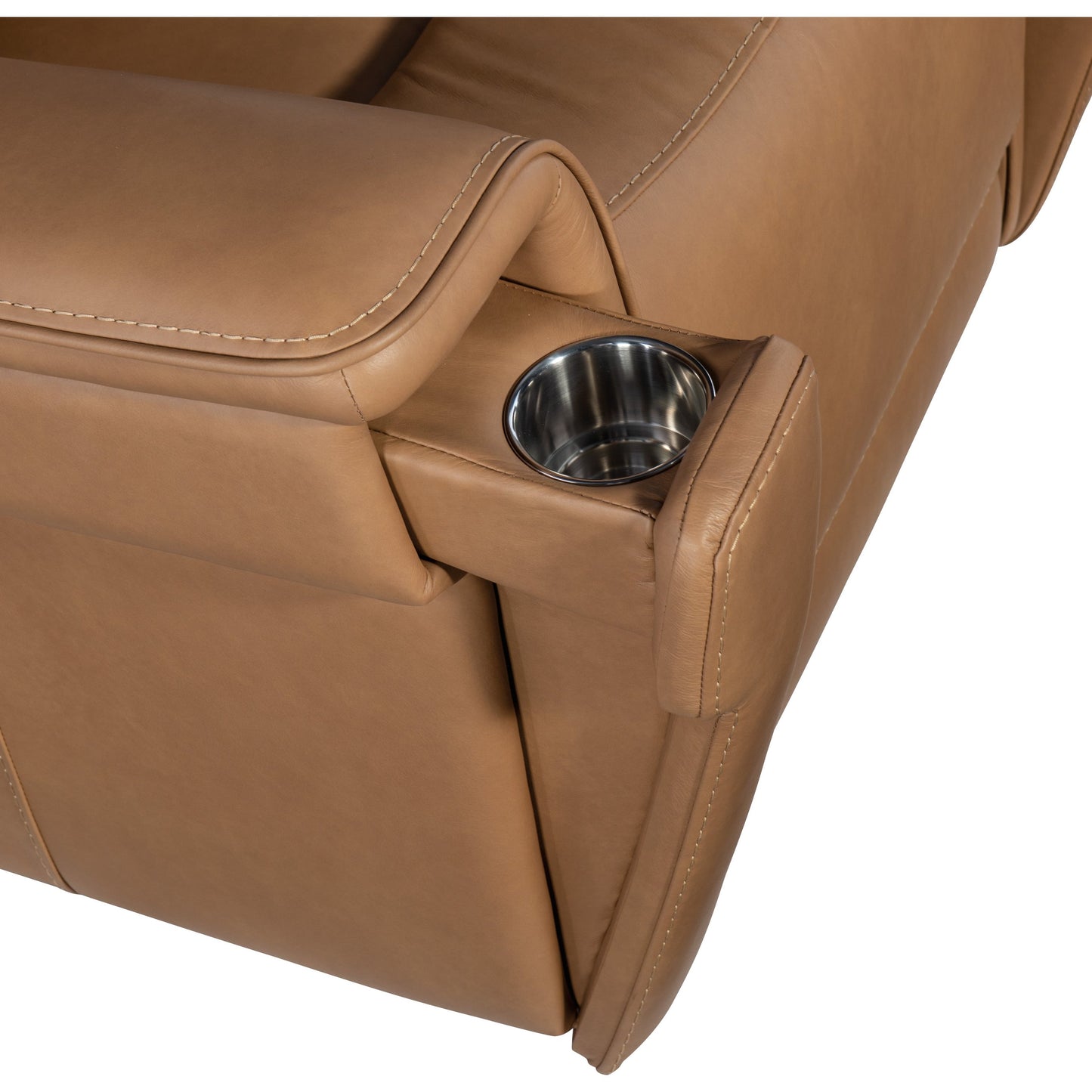 009 SI-1873130 | Closeup | Lyra Zero Gravity Power Recliner by Hooker Furniture. Made from leather in a traditional style.