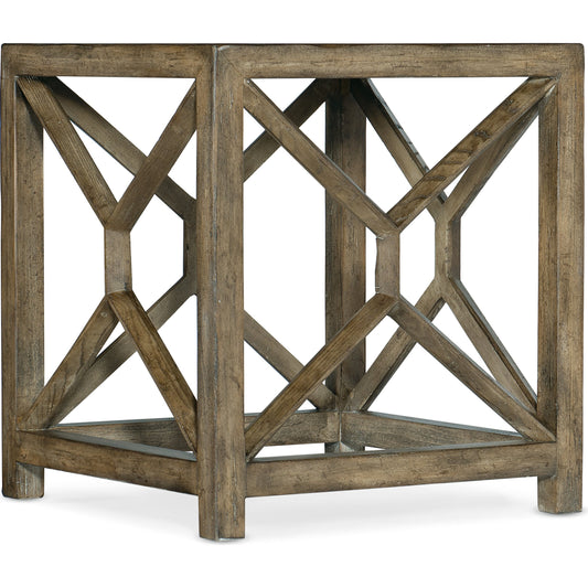 Sundance End Table by Hooker Furniture in cliffside. Made from hardwoods, stone veneers in a modern style.