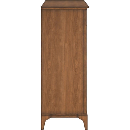 Harbor Door-Drawer Chest by A.R.T. Furniture in lakeside sepia. Made from rubber wood solid, prima vera quarter cut, light figure veneer in a traditional style.