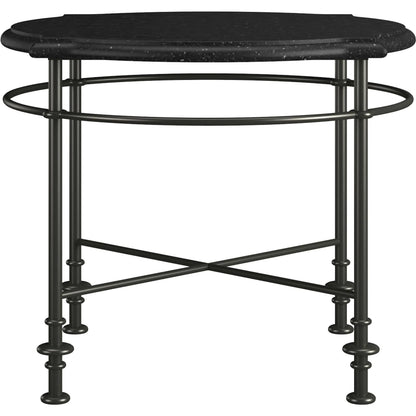 Atrium Round End Table by A.R.T. Furniture in bronze metal, granite stone top. Made from unique in a modern style.