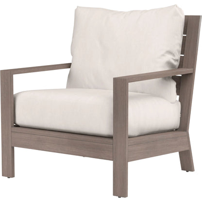 Laguna Outdoor Club Chair by Sunset West in browns. Made from aluminum in a modern style.