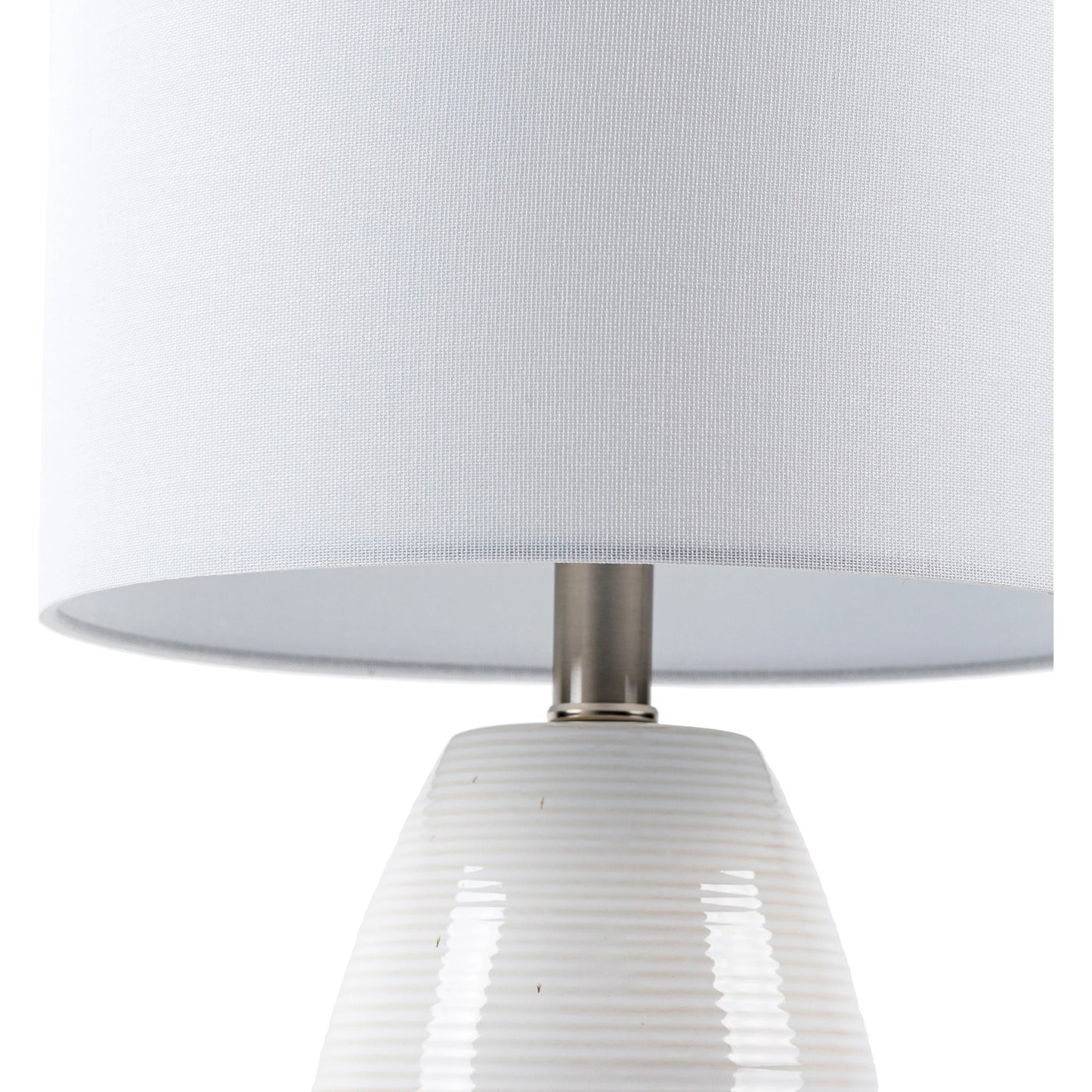 008 SI-1885099 | Closeup | Liara - 29893 by Livabliss in white and glazedmetallic. Made from linen, polyester, ceramic, metal in a transitional style.