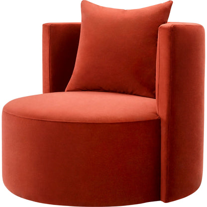Lorient Swivel Chair by Surya in burgundy. Made from polyester, pine in a eclectic & global style.