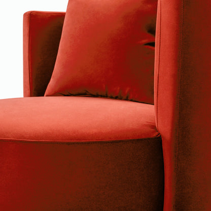 Lorient Swivel Chair by Surya in burgundy. Made from polyester, pine in a eclectic & global style.