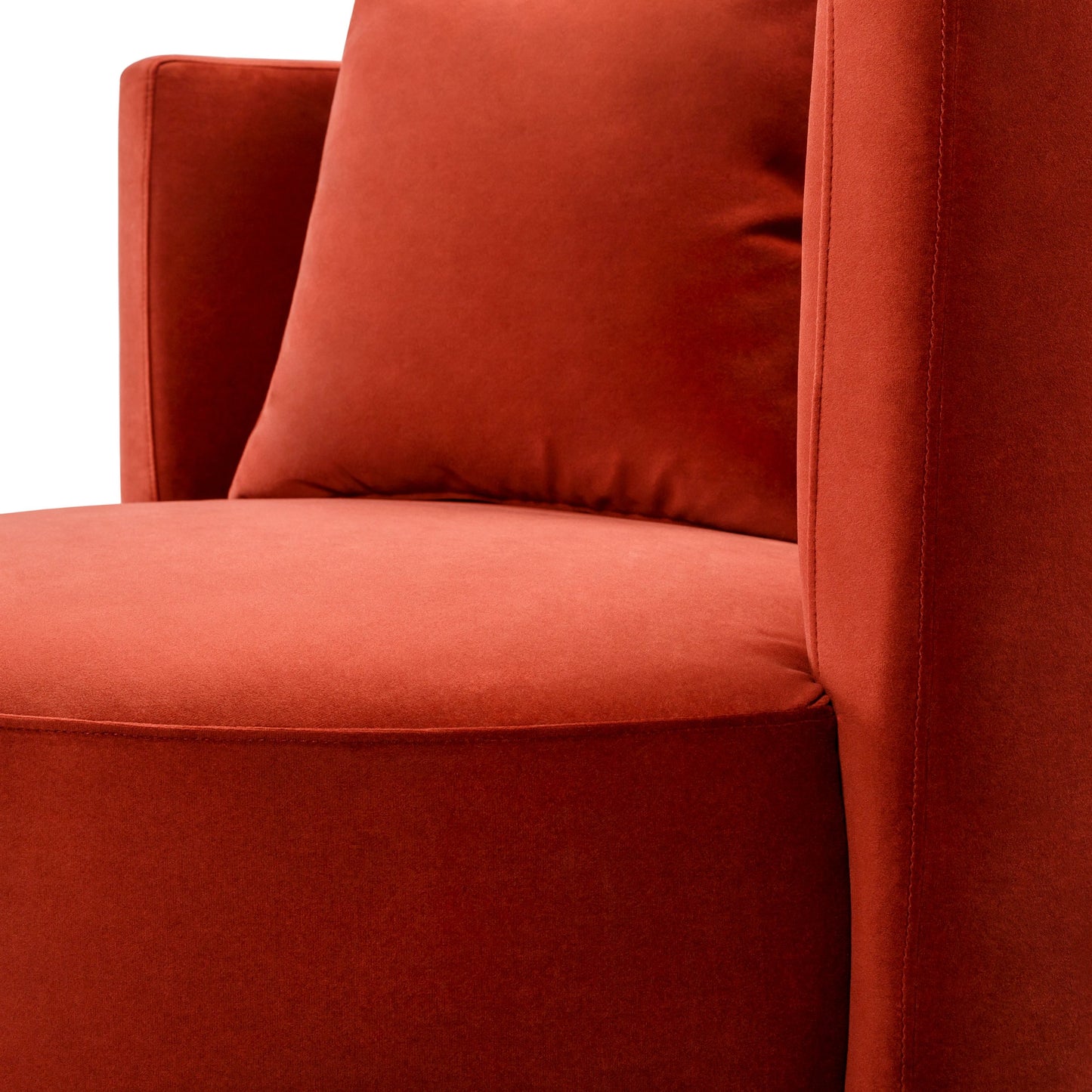 005 SI-2097594 | Closeup | Lorient Swivel Chair by Surya in burgundy. Made from polyester, pine in a eclectic & global style.