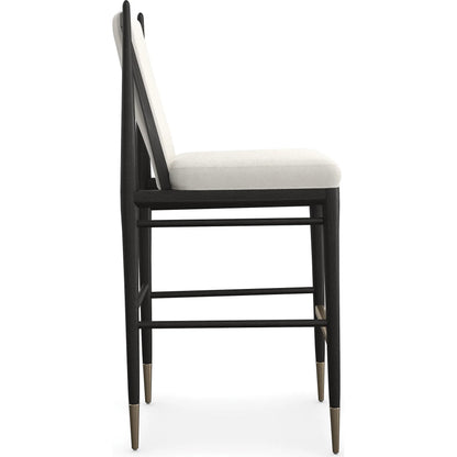 Unity Light Bar Stool by Caracole. Made from oak in a unique style.