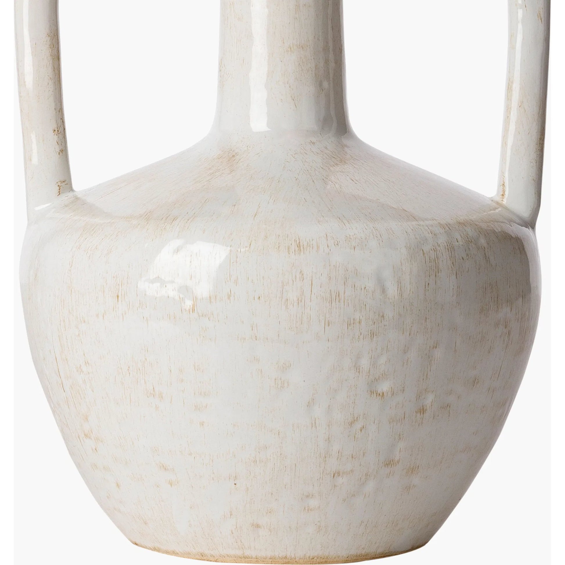 Lorraine Table Lamp - 31885 by Surya in metallic brass, white, translucent, metallic nickel and glazedpolished. Made from shade (outside): linen, shade (inside): polyester, body: ceramic, finial: metal, harp: metal in a modern st