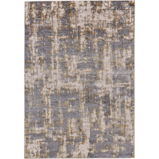 Waldor Rug - 3969F by Feizy in gray, gold. Made from polypropylene, polyester in a unique style.