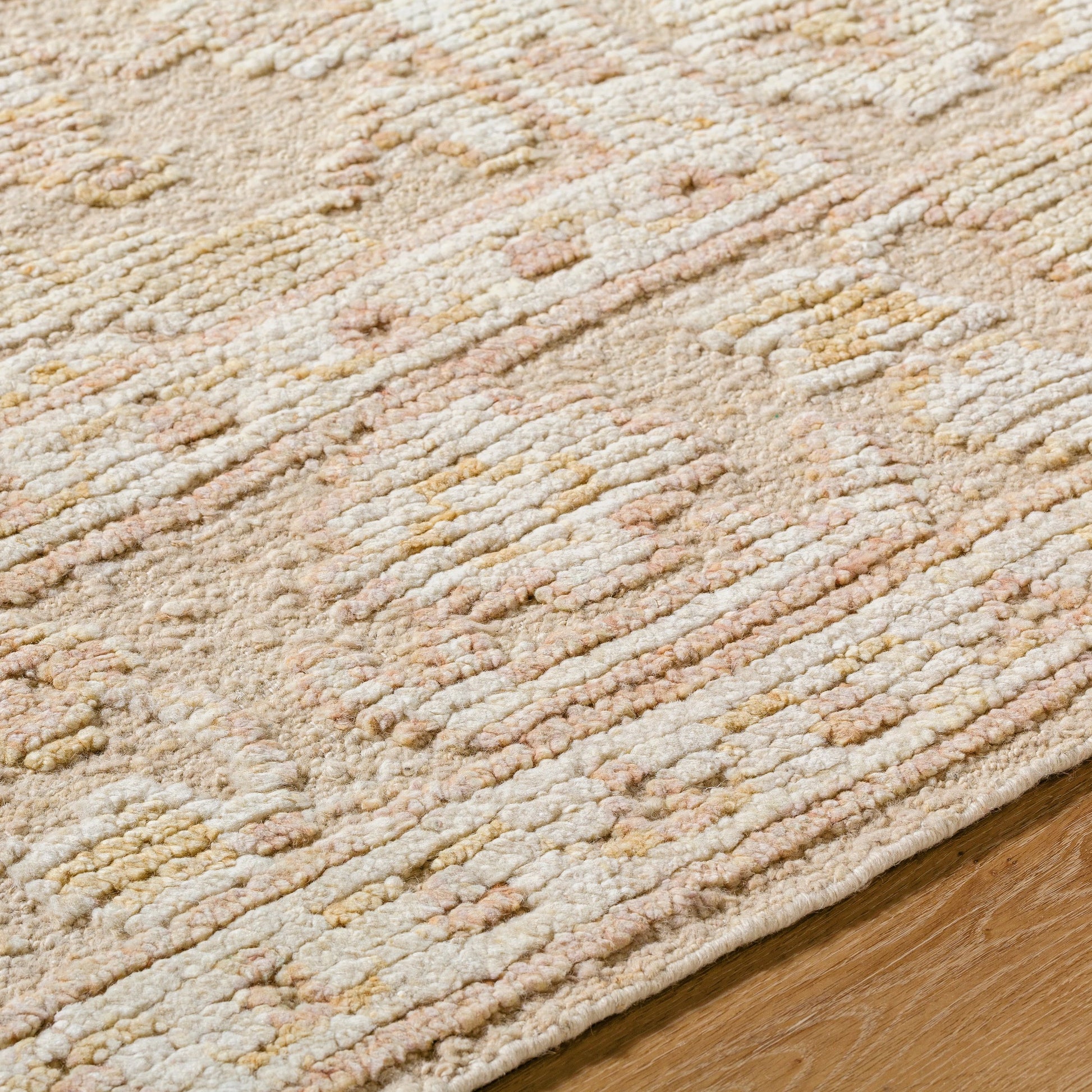 Leros LRS-2300 Rug by Surya in ivory, sandstone, beige, cream, pale gold. Made from wool in a unique style.