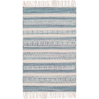 Lawry Rug - 13104 by Surya in navy, ice blue, cream. Made from wool, cotton in a unique style.