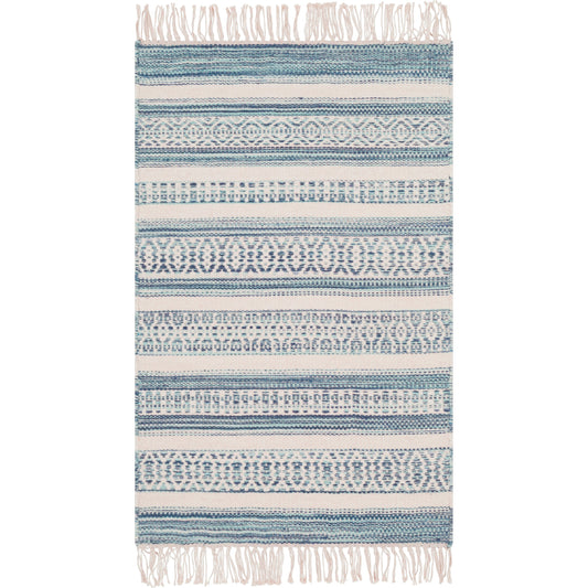 Lawry Rug - 13104 by Surya in navy, ice blue, cream. Made from wool, cotton in a unique style.