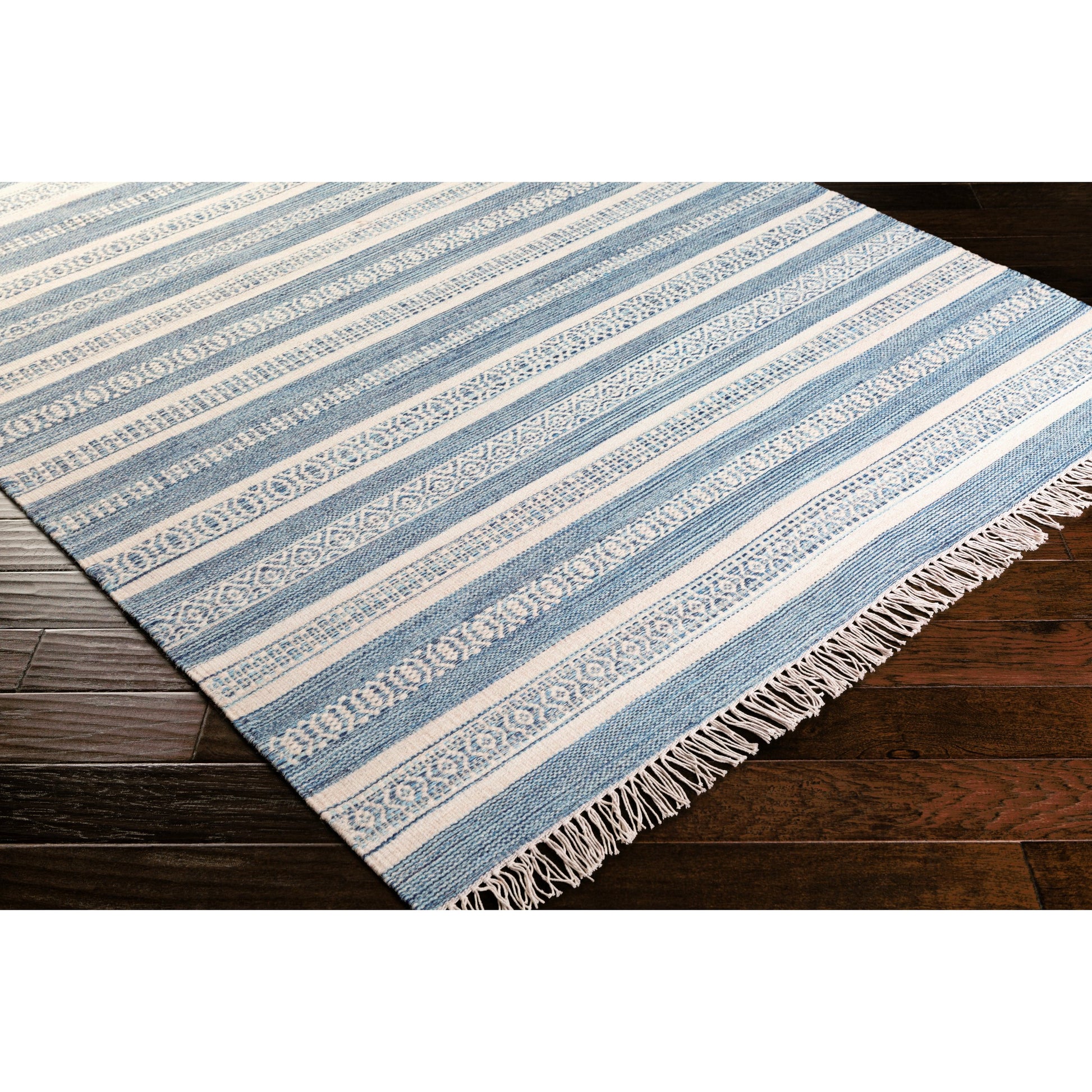 Lawry Rug - 13104 by Surya in navy, ice blue, cream. Made from wool, cotton in a unique style.