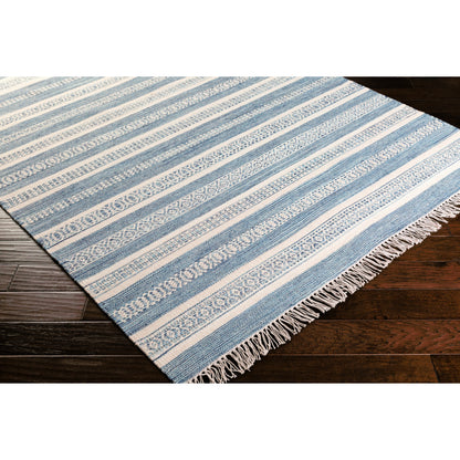 Lawry Rug - 13104 by Surya in navy, ice blue, cream. Made from wool, cotton in a unique style.