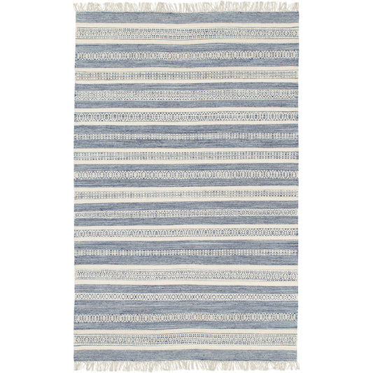 Lawry Rug - 13104 by Surya in navy, ice blue, cream. Made from wool, cotton in a unique style.