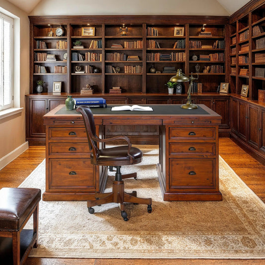 Lifestyle Double Desk by LH Imports. Made from unique in a traditional style.
