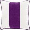 Medium Purple, Cream / Down Feather / 18" x 18"