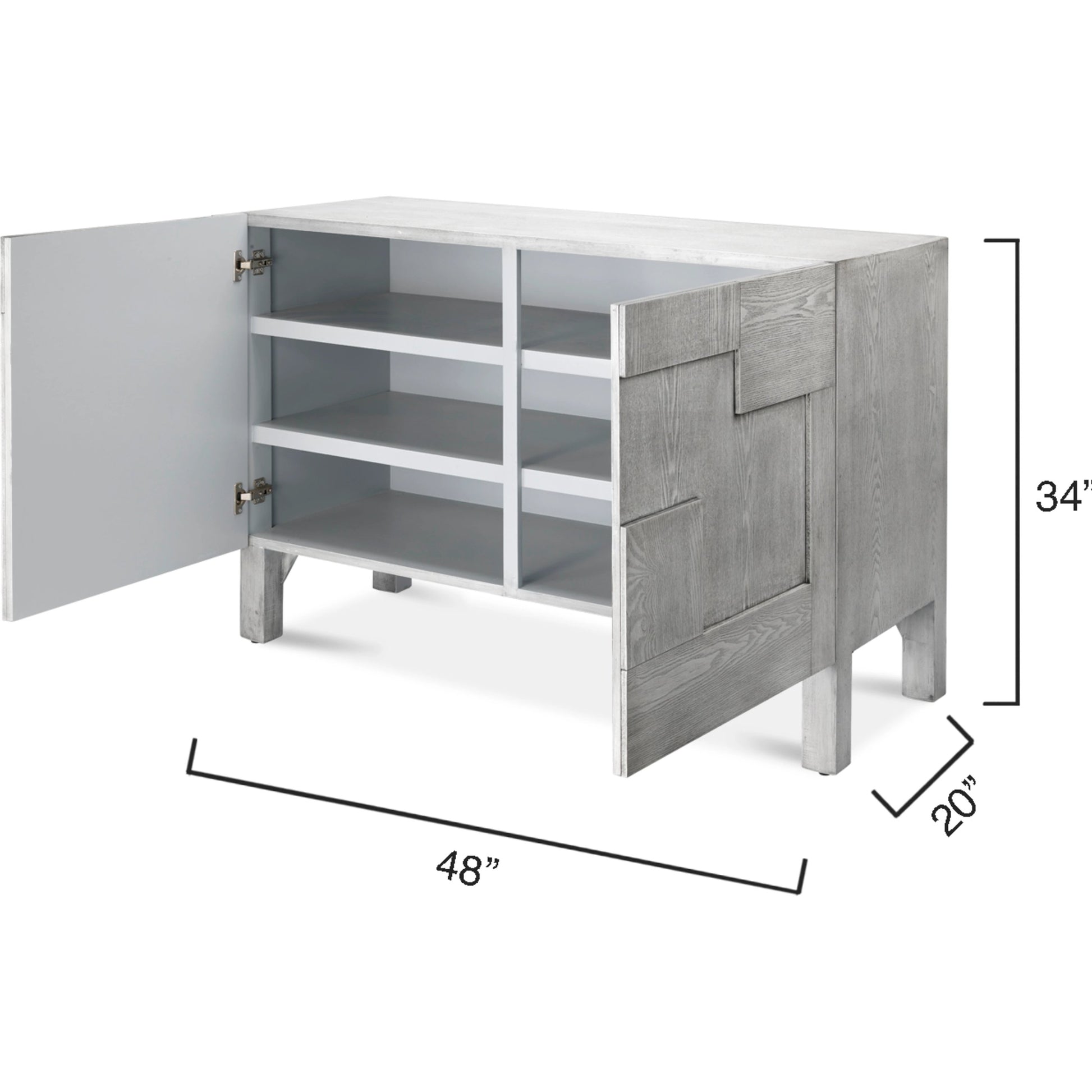 Context Credenza by Lifestyle by JY in washed grey. Made from mdf in a modern style.
