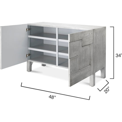 Context Credenza by Lifestyle by JY in washed grey. Made from mdf in a modern style.