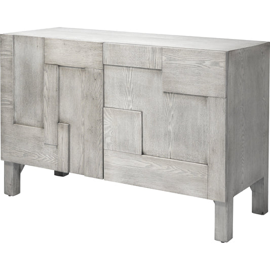 Context Credenza by The Livingston Collection in washed grey. Made from mdf in a modern style.