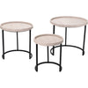 Ivory Faux Shagreen, Black Metal